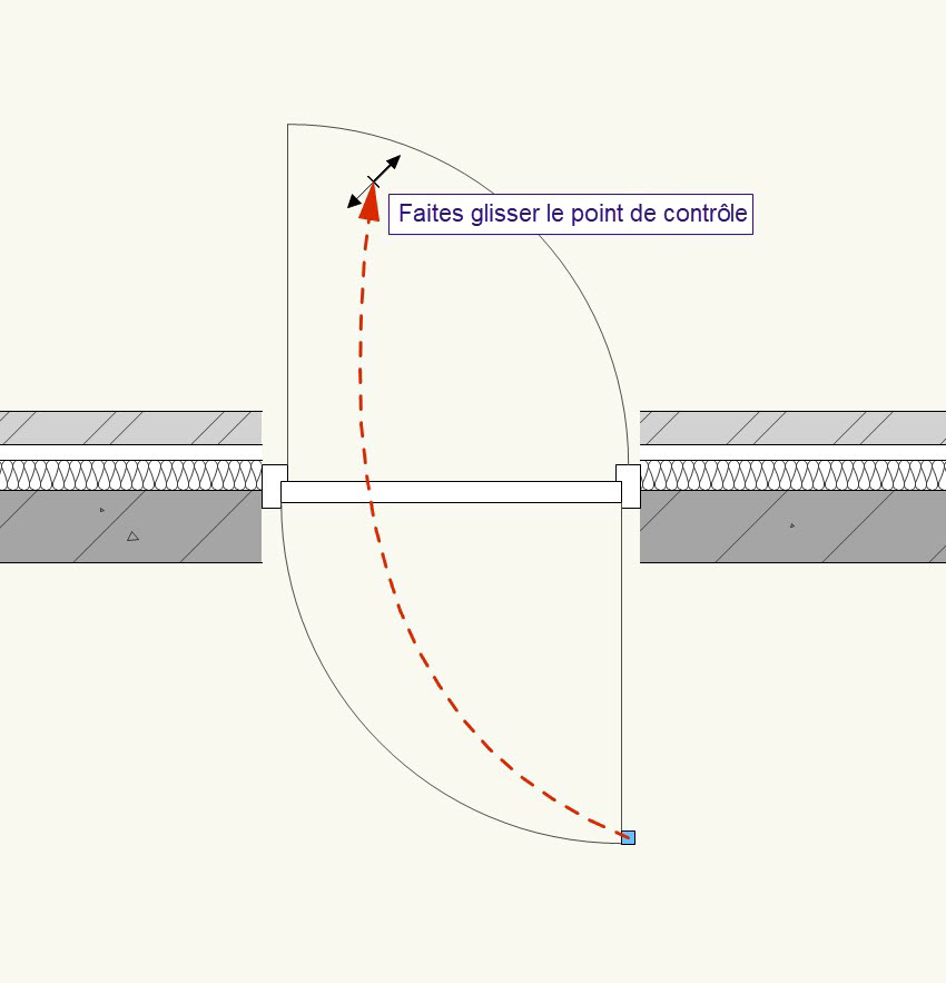 ouverture de porte à droite