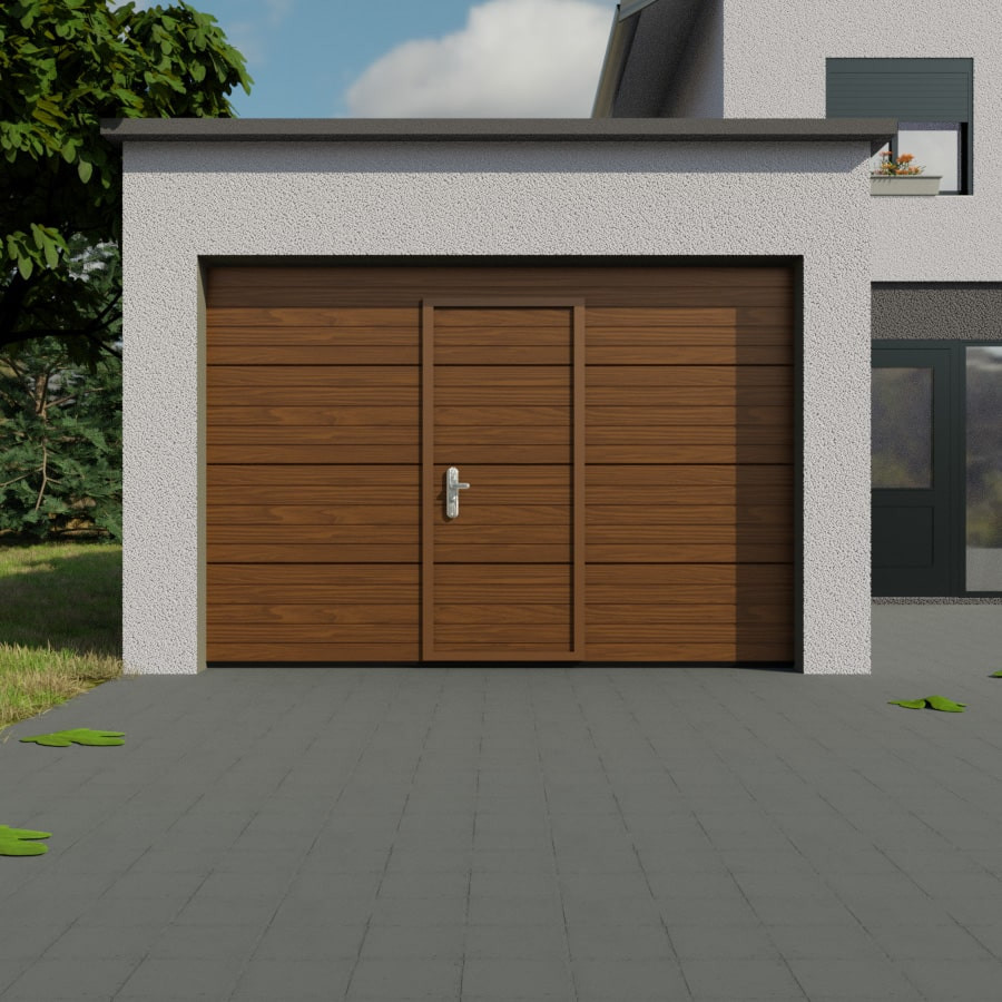 porte de garage avec portillon