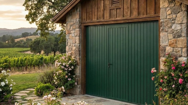 portail de garage basculant avec porte