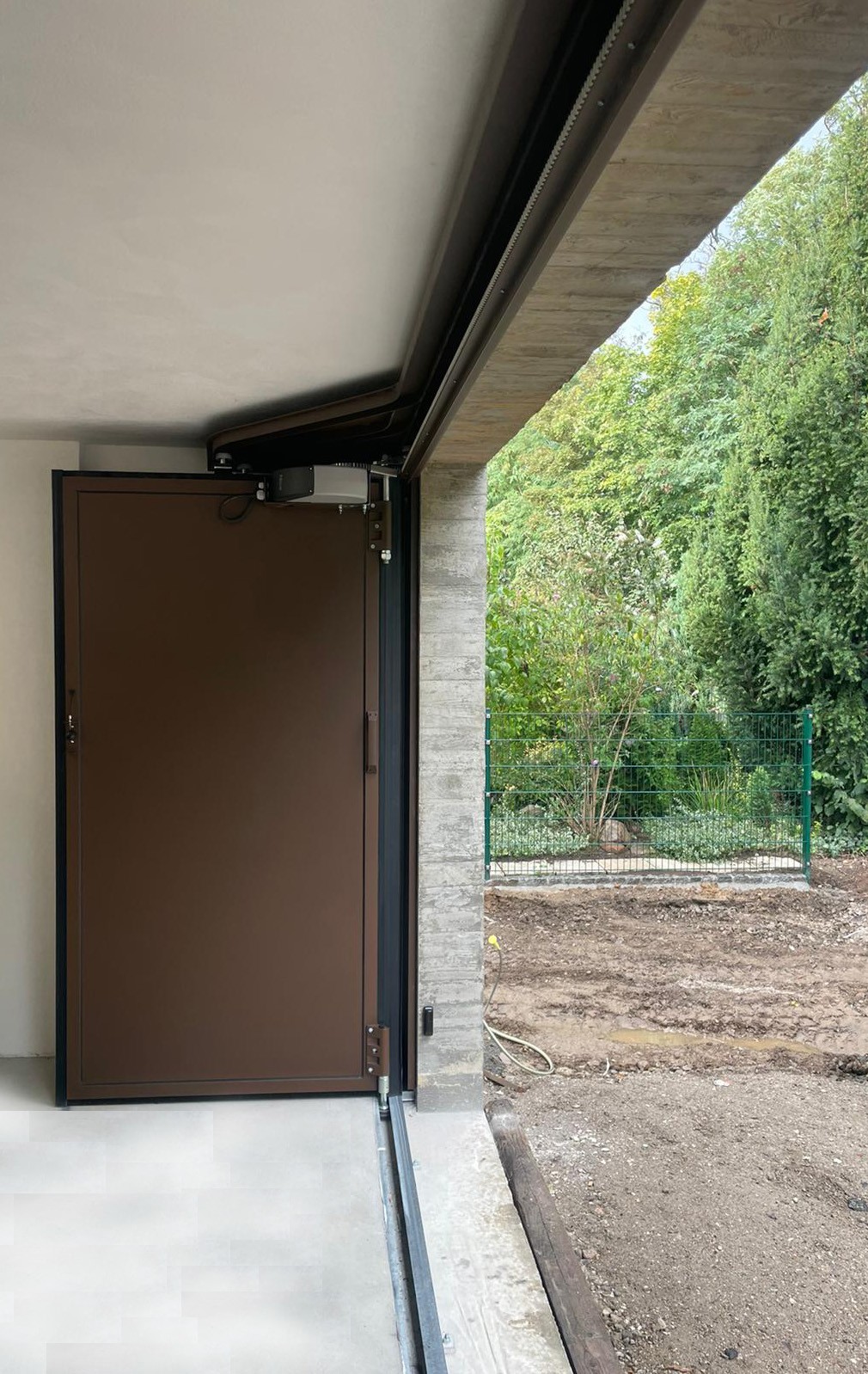 porte de garage coulissante manuelle